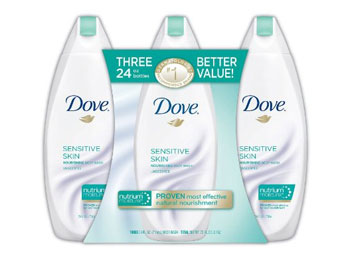 Dove Sensitive Skin Body Wash 24 oz - 3 Pack